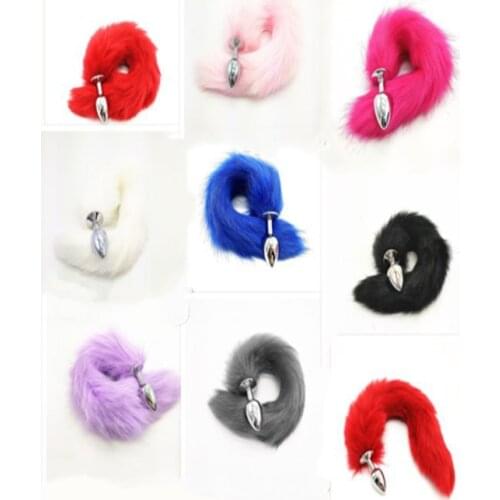 Anal Plug Real Fox tail Smooth Touch Metal Butt Plug Tail Erotic BDSM Sex Toys for Woman Couples Adult Games Sex Shop BDSM