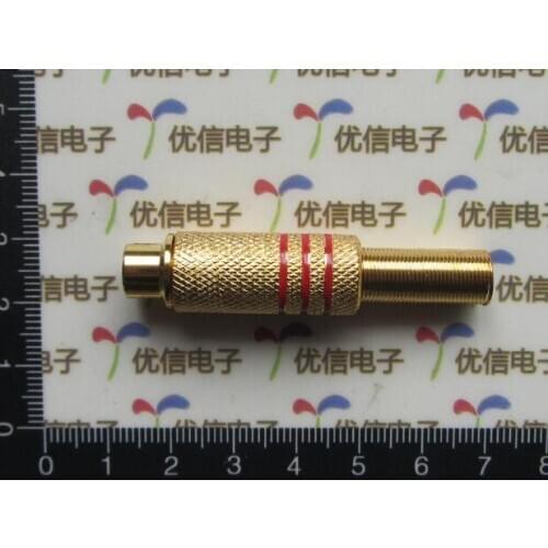 Gold plated plum blossom audio and video plug