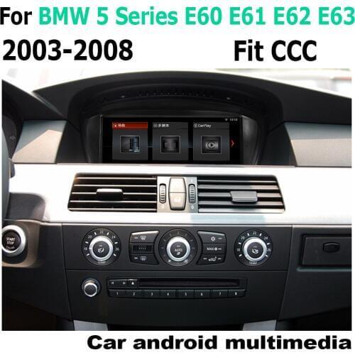 For BMW 5 Series E60 E61 E62 E63 2003-2008 CCC Car Android Touch Screen Multimedia Player Stereo Display navigation GPS Audio