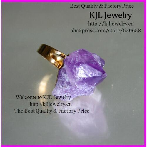 Free ship! 5pcs of Gold 24 kt. Plated Druzy quartz Bezel Ring , fine nature crystal gem Findings, gold color druzy ring