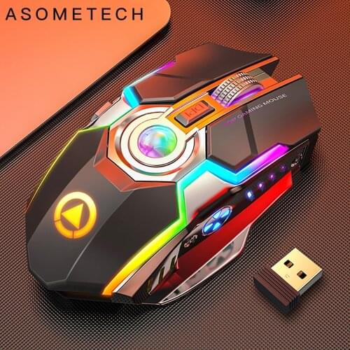 Wireless Gaming Mouse RGB LED Backlight 2.4G Silent 1600DPI Ergonomic 7 Buttons USB Optical Gamer Computer Mouse For PC Laptop
