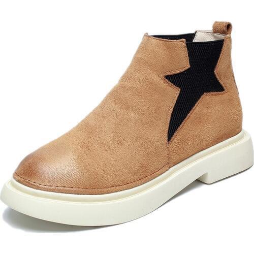 Chelsea Boots Thin Spring And Autumn Ladies Short Shoes Low-heeled Fashion Boots Thick With Fashion Shoes