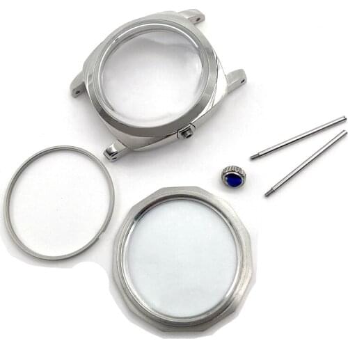 47mm 316L Stainless Steel Polished Watch Case for Seagull ST3600 Movement Repair Parts is Suitable for ETA 6497 6498