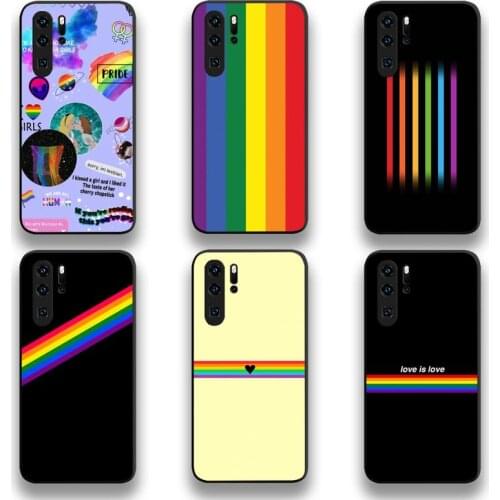 Gay Lesbian LGBT Rainbow Pride Phone Case For Huawei P20 P30 P40 lite E Pro Mate 40 30 20 Pro P Smart 2020