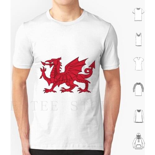 Welsh Dragon T Shirt Diy Big Size 100% Cotton Dragon Spectra Spectrum Cymru United Kingdom Cymru Am Byth Blaenau Gwent Bridgend