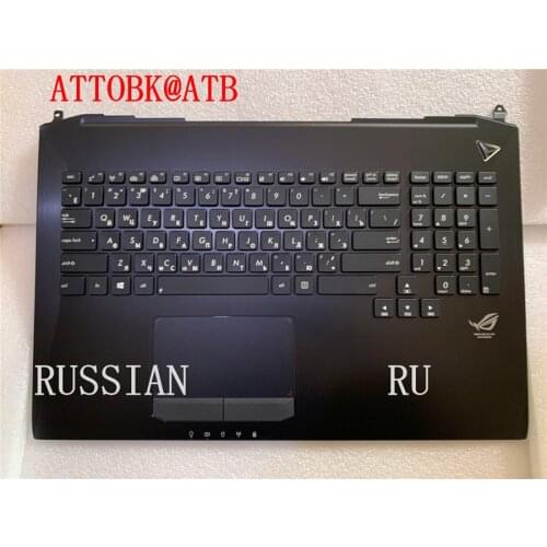 ATTOBK@ATB New Russian standard Laptop palmrest Keyboard for ASUS G750 G750JH G750JM G750JS G750JW G750JX G750JZ with backlight