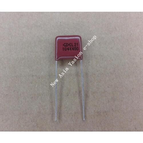 1000pcs CBB 104K 400V CL21 0.1UF 100NF P=10 Metallized Film Capacitor