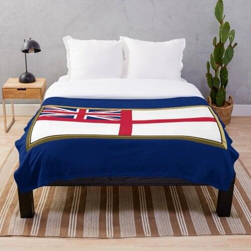 Royal Navy White Ensign sticker Gifts and products Blank Fleeceon bed/crib/couch Adult baby girl boy gift