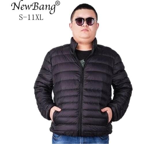NewBang Brand Plus 7XL Ultra light Down Jacket Men Lightweight Mens Down Coat Male Warm Portable Windbreaker Feather Parka