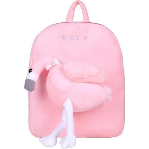 Fashion doll backpack anti-lost childrens school bag Korean cartoon cute plush boys and girls backpack kindergarten backpack