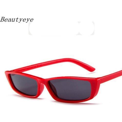 New 2018 Sunglasses Women Cat Eye Luxury Brand Designer Sun Glasses Retro Small frame Yellow ladies Red Eyewear oculos UV400