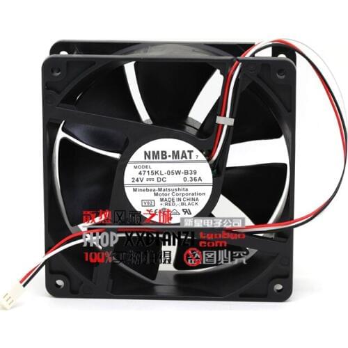NEW NMB-MAT NMB 12038 24V 0.40A 4715KL-05W-B39 3lines double ball bearing cooling fan