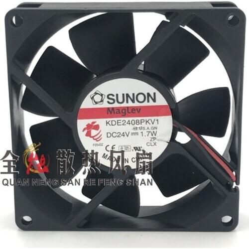 New original KDE2408PKV1 24V 1.7W 8020 8 cm inverter mute cooling fan