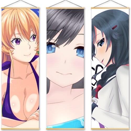 Print Poster Wall Art Miss Kobayashis Dragon Maid Picture Painting Canvas Solid Wood Hanging Scrolls Anime Role Home Decoration