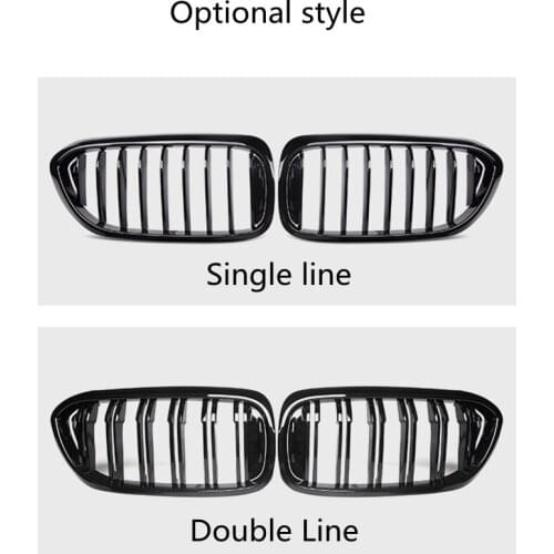 1 Pair Front Grille Front Bumper Kidney for BMW G30 G31 G38 5 Series 525I 530I 540I 550I 2017-2019 with M-Performance