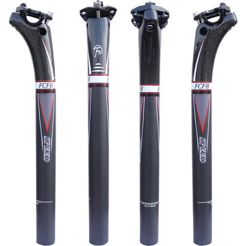 FCFB carbon seatpost Bike seatpost MTB road bicycle seatposts Seat Bicycle 27.2/30.8/31.6*350mm 3K matt +glossy bike seat