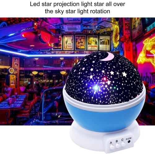 Star Sky Projector Romantic Cosmos Night Lamp LED Four-color Projection Lamp Bedroom Decoration Home Decor Kids Gift Bedroom
