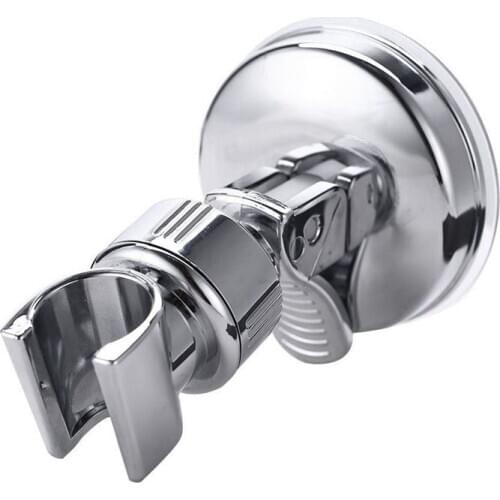 Adjustable Shower Head Holder Bathroom Chrome Wall Mount Strong Suction Handheld Shower Bracket