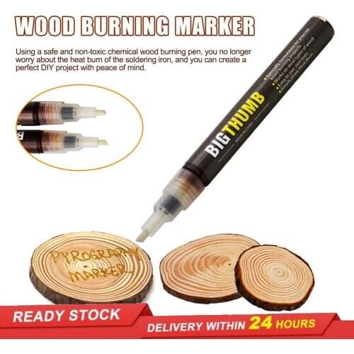 DIY Chemical Wood Burning Note Pen Learn Wood Burning Pen Burning Brush Used for DIY Wood Project Household Decoration Tools
