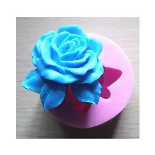 A rose modelling silicon soap mold fondant Cake decoration mold High-quality Handmade soap mold NO.:SO412