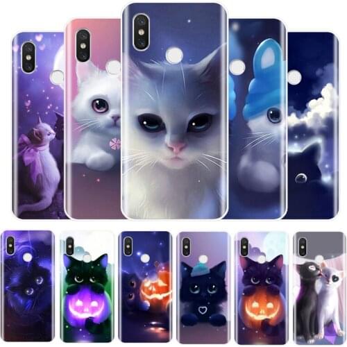 Animal Cat Silicone phone case For xioami 4 4S 5 5S 6 8 9 Lite Plus note 3 MAX2 MAX3 TPU soft Back Shell