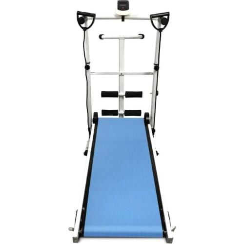 Foldable Mechanical Power Treadmill With Torsion Plate Draw Rope LED Screen Multifunctional Home Indoor Fitness Equipment HWC