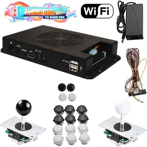 3D Pandora SAGA Wifi TV Game Box 2-Players Retro Arcade Full Kit Built-in Game Market Download Games 2D/3D