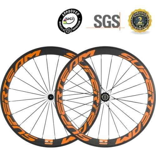 SUPERTEAM Carbon Wheels 50mm Road Bike Carbon Clincher Wheelset UD Matte 700C Chinese Carbon