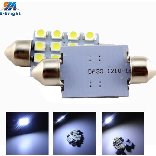 10pcs DC 24V 31mm 36mm 39mm 41mm C5W 1210 16 SMD Festoon Bulbs 3175 Dome Roof Lights Reading Lights Nonpolarity White