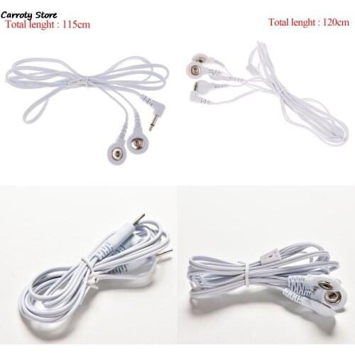 2/4Buttons Electrotherapy Electrode Lead Wires Cable For Tens Massager Connection Cable Massage & Relaxation 2.5/3.5mm