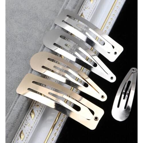 20pcs Girls Metal Snap Hair Clips Square Hair Pins Base For Jewelry Making BB Clips Women Korean Pearl Hairpins DIY Accessories