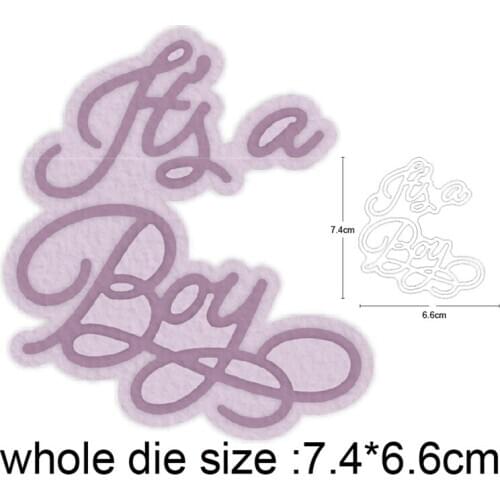 2020 New Metal Cutting Dies Words Its a Boy Craft Dies Scrapbooking dies Paper Cards Making Embossing Die Cut stencils dies