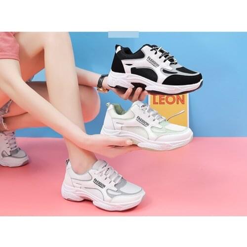 2021 Round Toe Dad Shoes, Sports Modern Simple Sneakers Womens Single Shoes Plus Size Flats Shoes Women Shoes