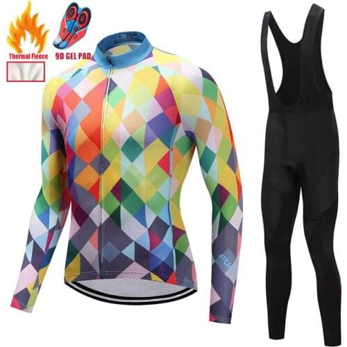 2018 Ropa Ciclismo Invierno Hombre Winter Cycling Clothing Thermal Fleece MTB Bike Cycling Jersey Mens Sports Suits DT14 XS-3XL