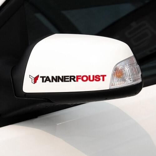 2x Car Sticker Decal For Ford Tanner Foust Rearview Mirror Reflective Vinyl 2 Colors Tuning Auto Car Styling Accessories