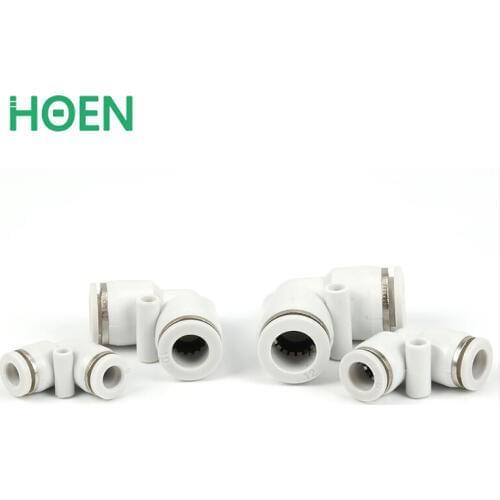 50pcs/lot PV16 16mm To 16mm Union Elbow L Connector Push In Quick Joint Hose Plasic Pipe Pneumatic PU Tube Air Fitting PV-16