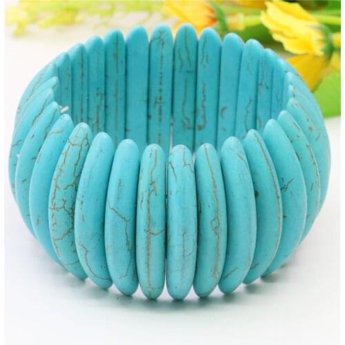 7-40mm Blue Turkey Turquoises Carved Bracelet Accessory Crafts Parts DIY Beads Howlite Chalcedony Fashion Jewelry Making Desing