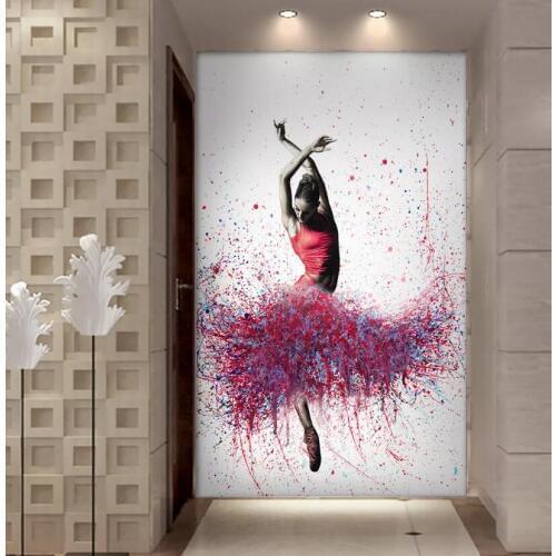 HD Printed Abstract Painting Elegant Dancing Ballerina Oil Ballet Girl Wall Art 1 Piece Large Canvas Painting Multi Choices
