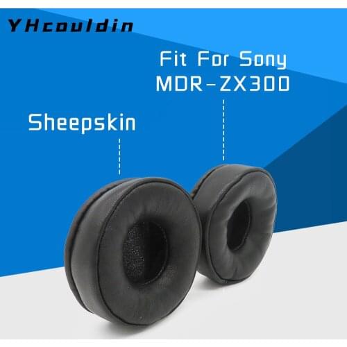 Sheepskin Earpads for Sony MDR ZX300 MDR-ZX300 Headphone Accessaries Replacemnt Ear Cushions Pads Genuine Leather