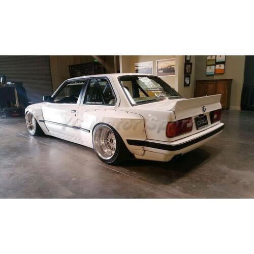 Car Accessories Fiber FRP Glass PD Style Rear Fender Fit For 1984-1991 E30 Coupe Rear Over Fender Flares