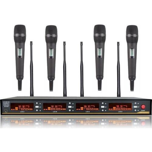 Bolymic 4 Wireless mics UHF Cordless Microphones Handheld for Church Wireless Microphone System For church school karaoke party