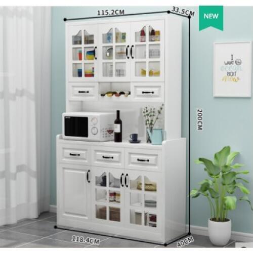 Northern Europe solid wood side cabinet simple modern small family type wine cabinet restaurant kitchen large capacity multi-fun