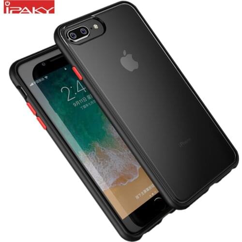For iPhone 8 7 Case Magic Shadow IPAKY 6 6s Plus Case Colored Buttons Soft Bumper PC Hybrid Shockproof for iPhone 8 7 Plus Case