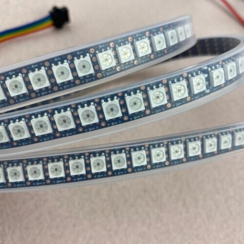 BLACK PCB 144pcs APA-102C addressable led pixel strip,144pixels/m;waterproof in silicon tube