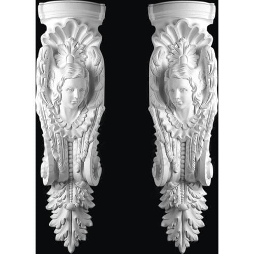 European Baroque style PU polyurethane corbel fireplace part decoration entrance decor corridor portal decorating components