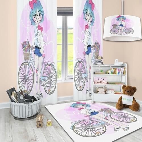 Homessa Cute Girl Children 'S Room Backdrop Curtain
