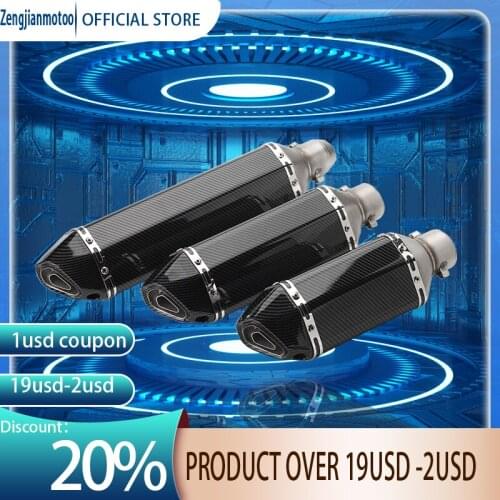 35-51mm Motorcycle Scooter ATV Exhaust Muffler Pipe Escape Moto For Honda CBR250 CB400 YZF FZ400 Z750 NINJA TMAX530