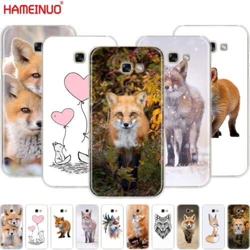 HAMEINUO fox cute lovely animal cell phone case cover for Samsung Galaxy A3 A310 A5 A510 A7 A8 A9 2016 2017