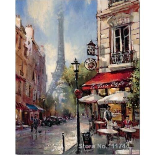 Art landscape Tour De Eiffel View Brent Heighton paintings on canvas High quality Hand painted