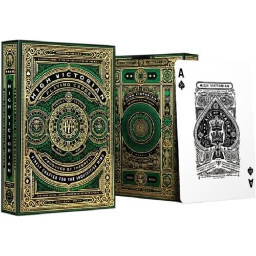 Theory11 High Victorian Playing Cards Green Victoria Deck USPCC Collectable Poker Magic Card Games Magic Tricks Props